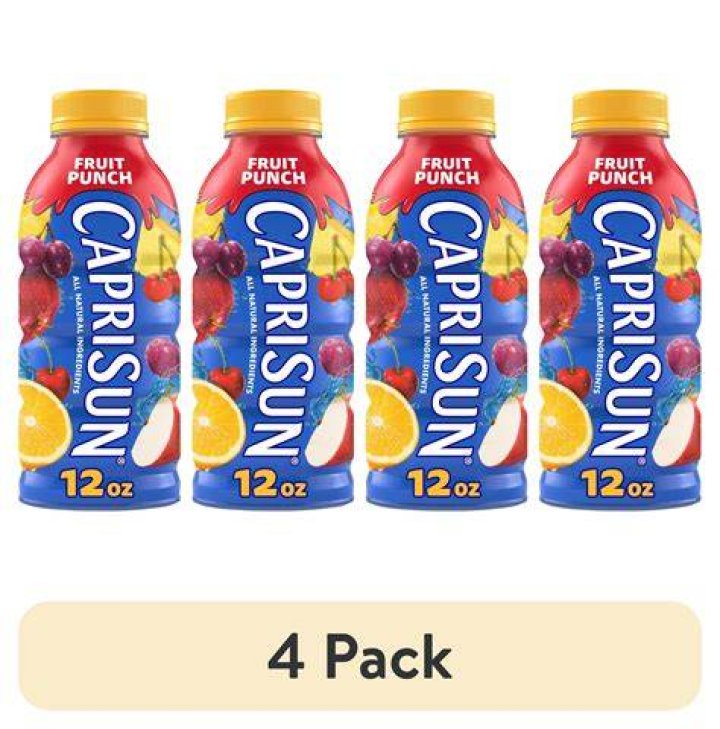 4 PACKS Capri Sun Juice Drink, Fruit Punch, 10Count, 6Ounce Pouches