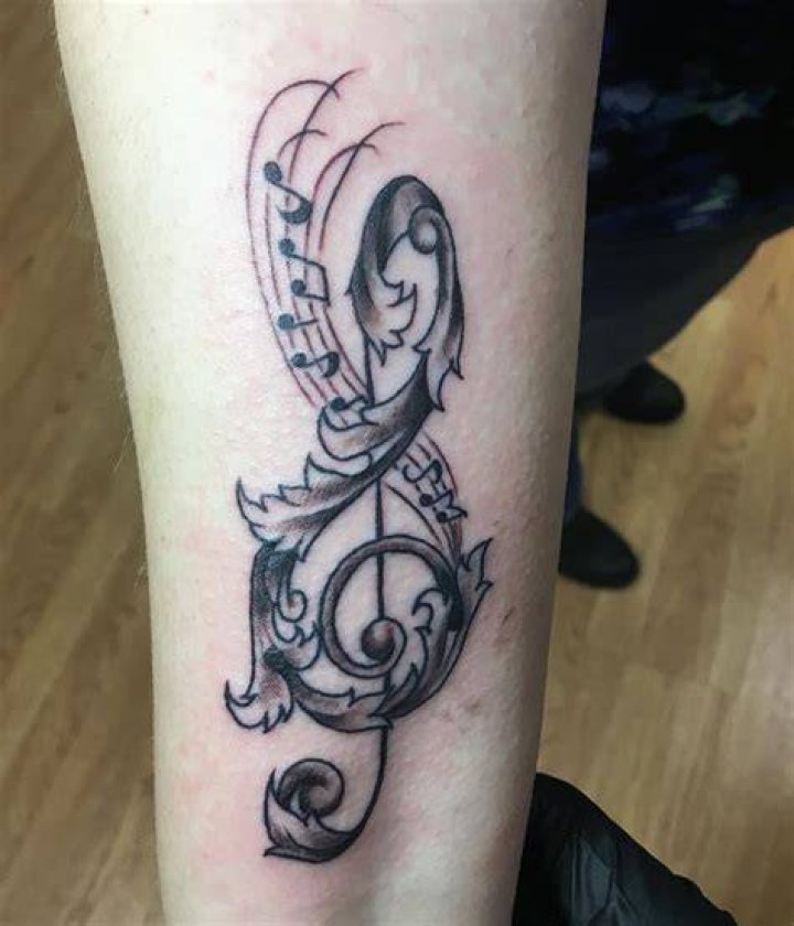 75+ Lovely Music Note Tattoo Ideas For Those Who Is In Love With Music