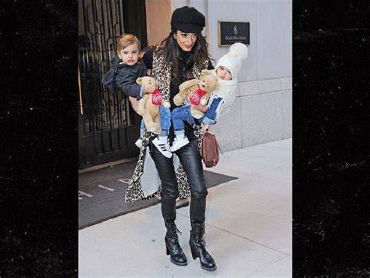 Amal Clooney Carries Her Adorably Dressed Twins Around NYC YouTube