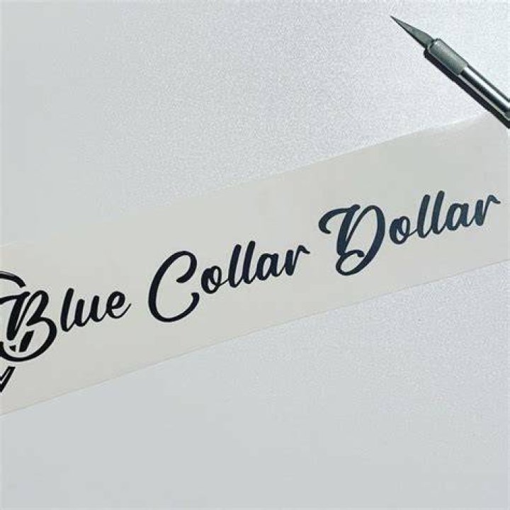 Blue Collar Dollar Vinyl Decal Etsy