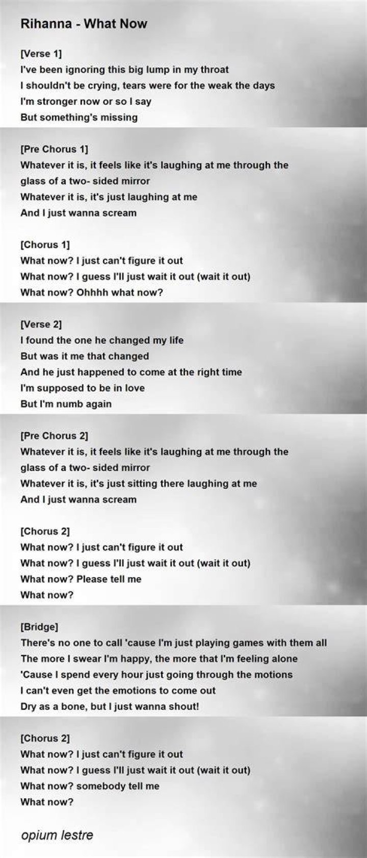 Rihanna What Now (Official Lyrics Video) YouTube