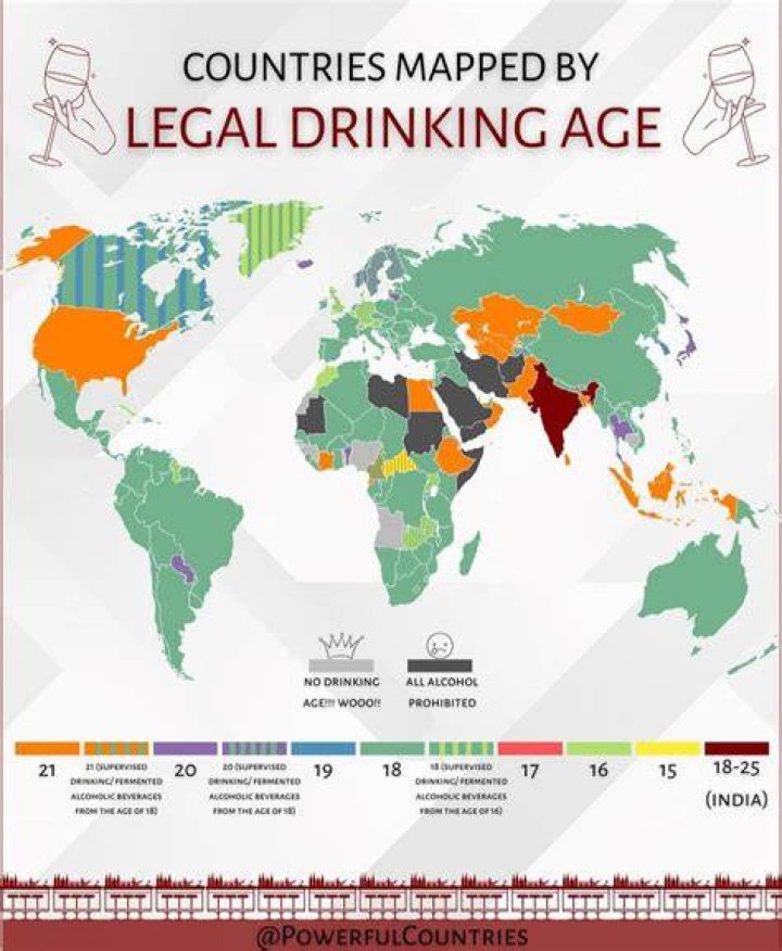 The Legal Drinking Age in Each Country [MAP] VinePair