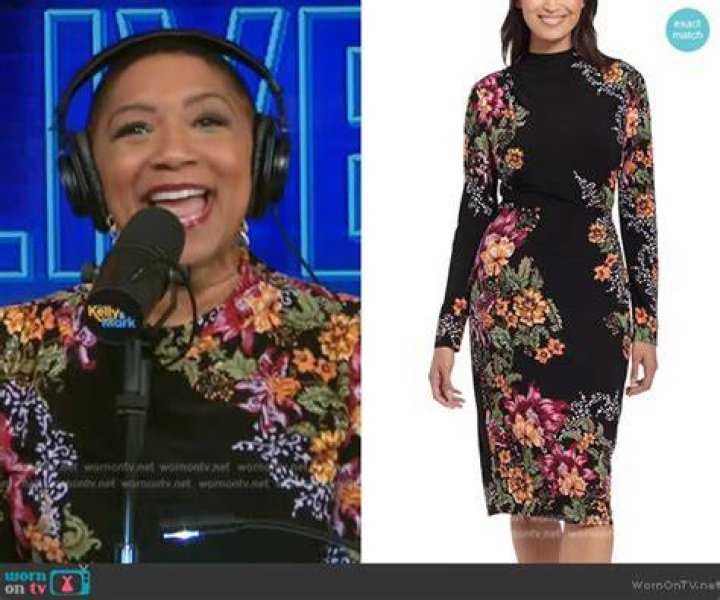 WornOnTV Deja Vu&rsquo;s black floral dress on Live with Kelly and Ryan Deja Vu Clothes and